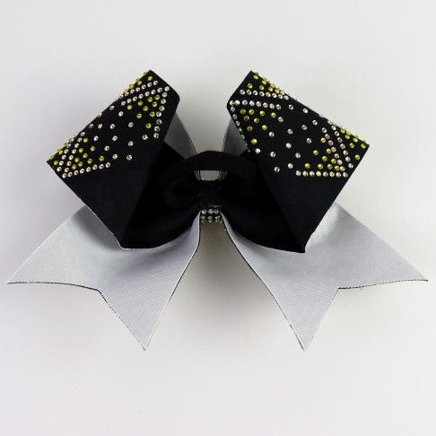 bulk sparkling cheer bows lycra black 1