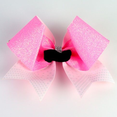 bulk sparkling cheer bows pink 1