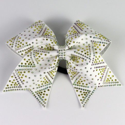 bulk sparkling cheer bows white 0