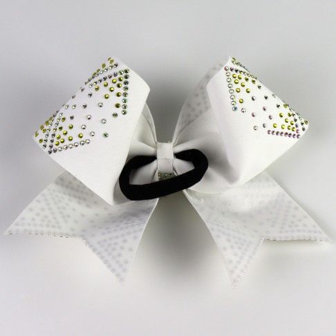 bulk sparkling cheer bows white 1