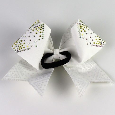 bulk sparkling cheer bows white 1