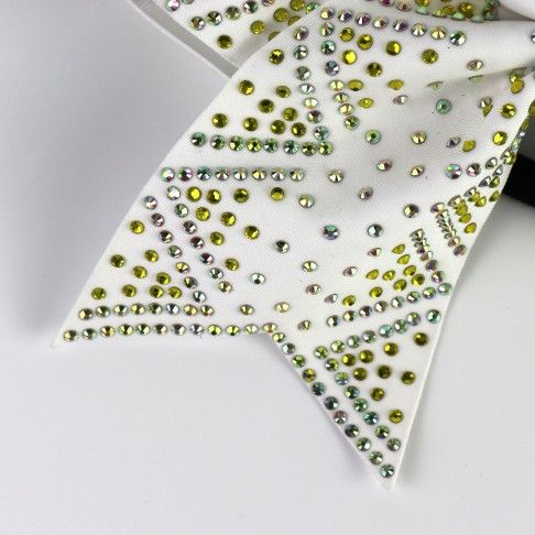 bulk sparkling cheer bows white 3