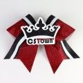 bulk sparkling cheer bows plastic red