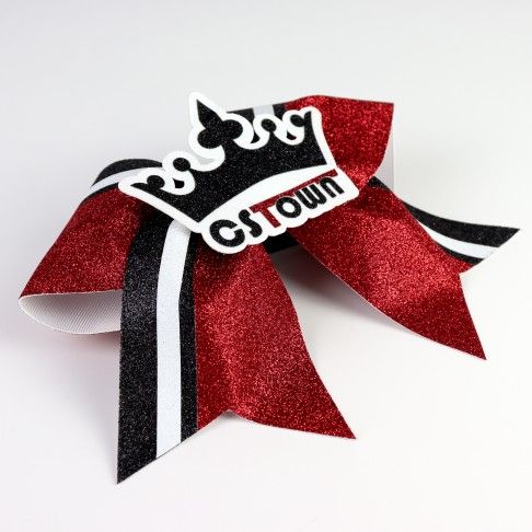bulk sparkling cheer bows plastic red 1