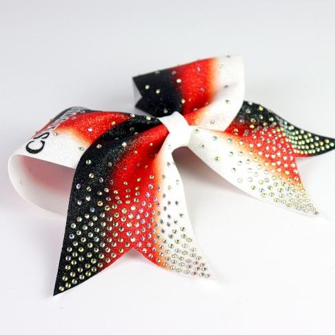 bulk sparkling cheer bows orange red 2