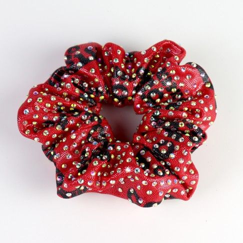 slip hair ties,scrunch red 0