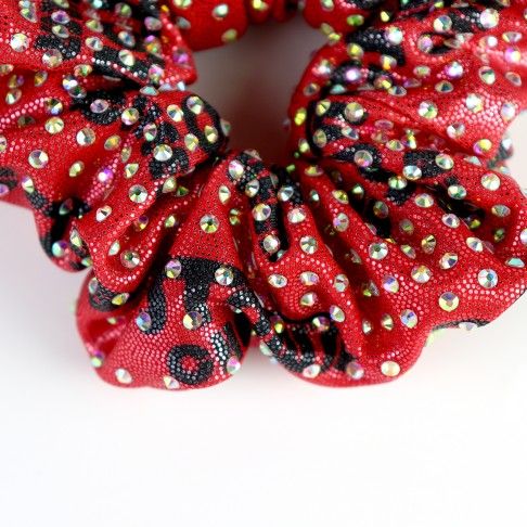 slip hair ties,scrunch red 1