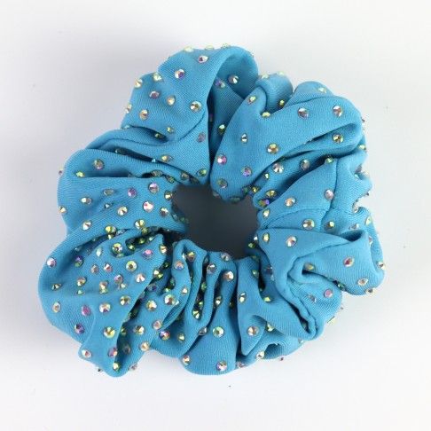 slip hair ties,scrunch lycra blue 0