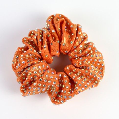 slip hair ties,scrunch orange 0