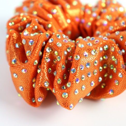 slip hair ties,scrunch orange 1