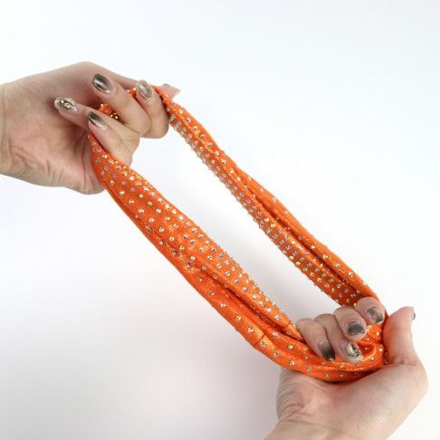 slip hair ties,scrunch orange 2