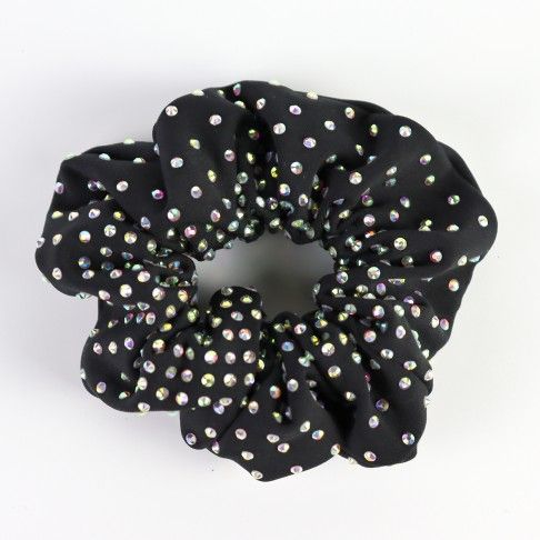 slip hair ties,scrunch lycra black 0