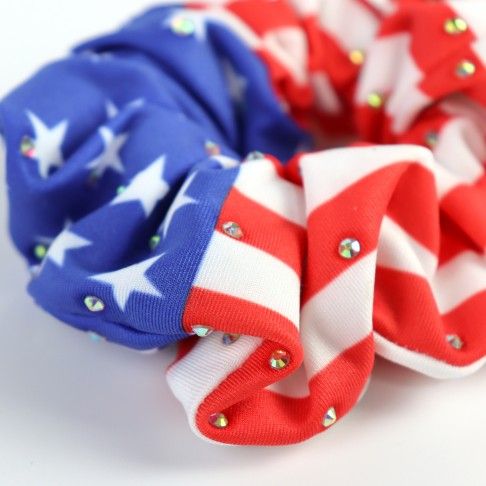 slip hair ties,scrunch lycra flag 1