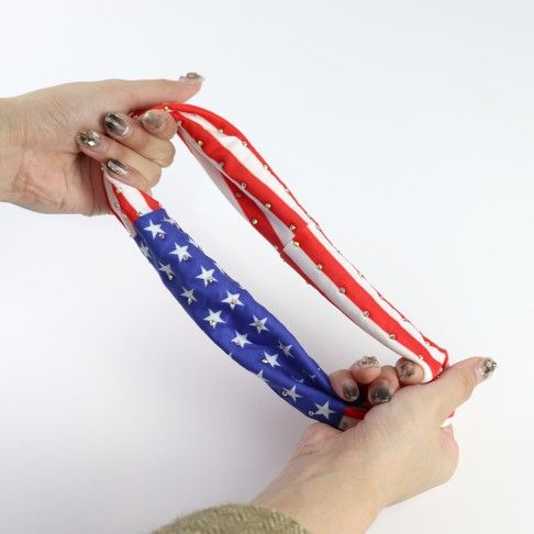 slip hair ties,scrunch lycra flag 2