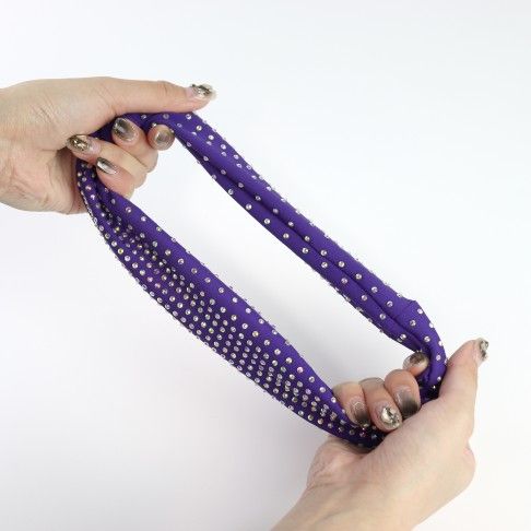 slip hair ties,scrunch lycra purple 2