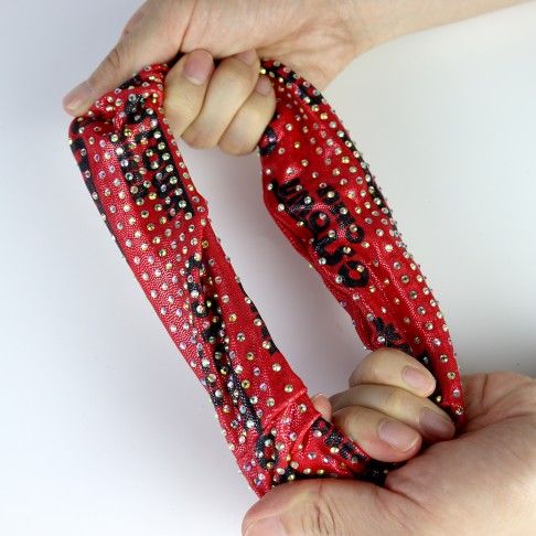 slip hair ties,scrunch red 4