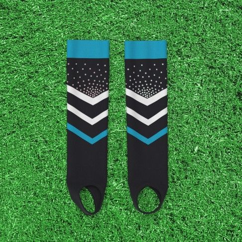 bulk cheerleading crew socks cyan 1