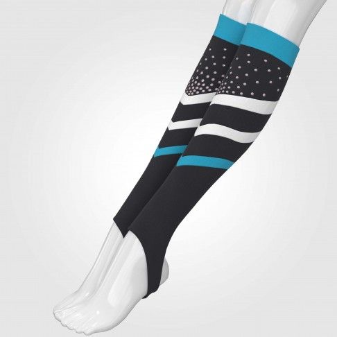 bulk cheerleading crew socks cyan 3