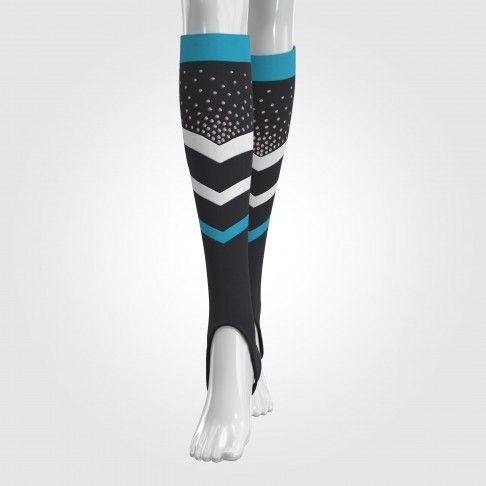 bulk cheerleading crew socks cyan 5