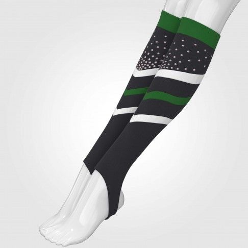 bulk cheerleading crew socks green 3