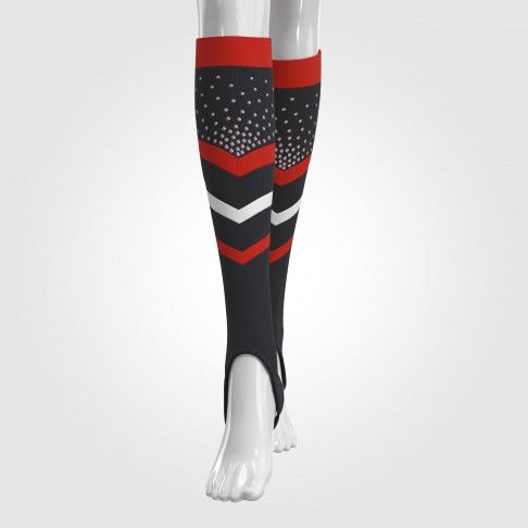 bulk cheerleading crew socks red 5