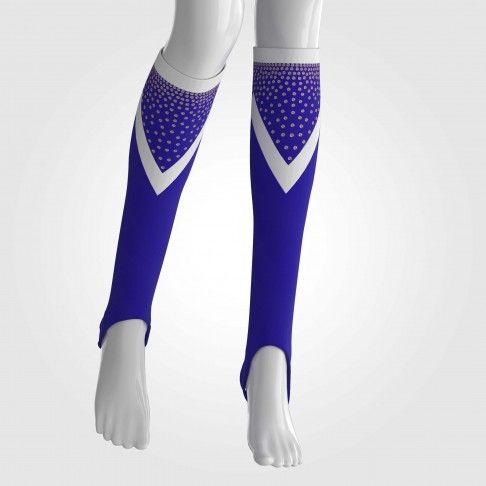 cheap knee high custom cheer socks blue 2