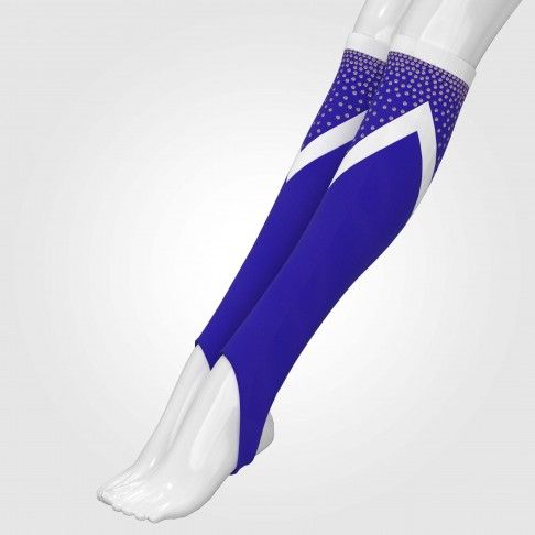 cheap knee high custom cheer socks blue 3