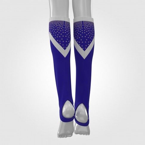 cheap knee high custom cheer socks blue 4