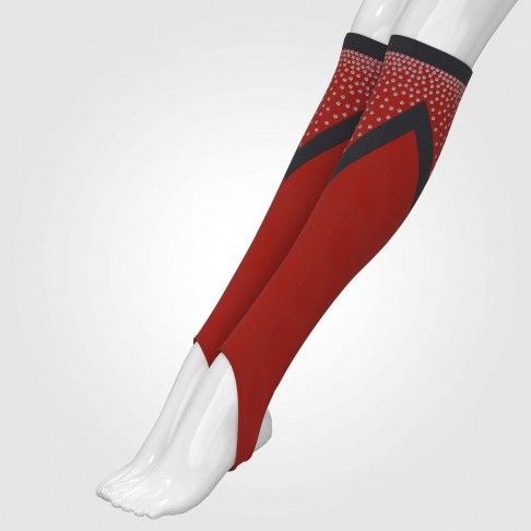cheap knee high custom cheer socks red 3