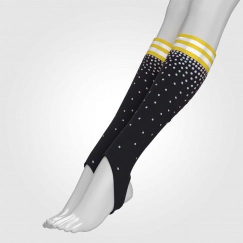 personalized youth long cheer socks black 2