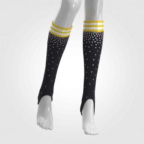 personalized youth long cheer socks black 4
