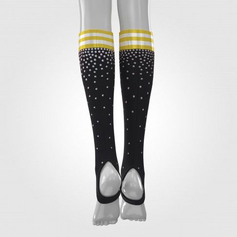 personalized youth long cheer socks black 5