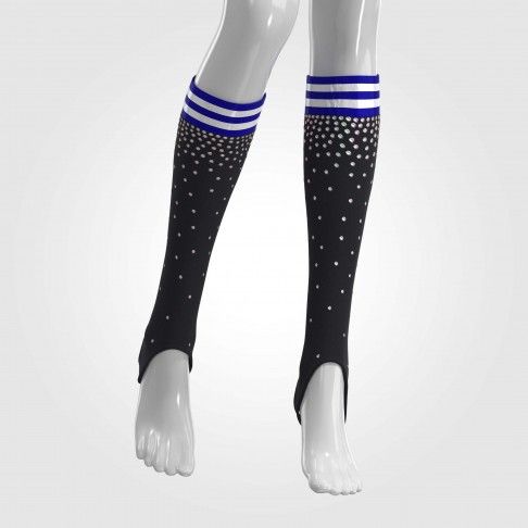personalized youth long cheer socks blue 4