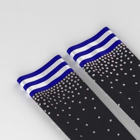 personalized youth long cheer socks blue 6