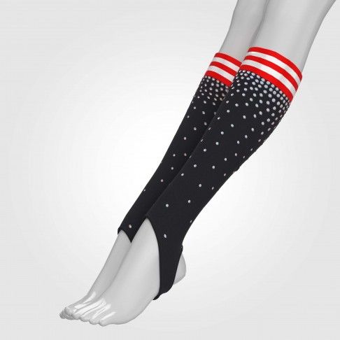 personalized youth long cheer socks red 2