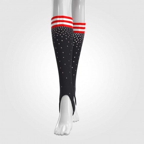 personalized youth long cheer socks red 3
