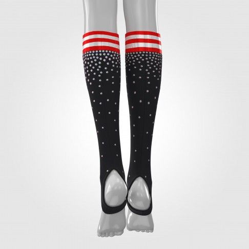 personalized youth long cheer socks red 5